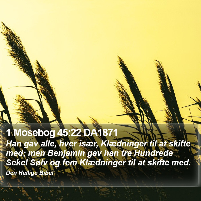 1 Mosebog 45:22 DA1871 Bible Study