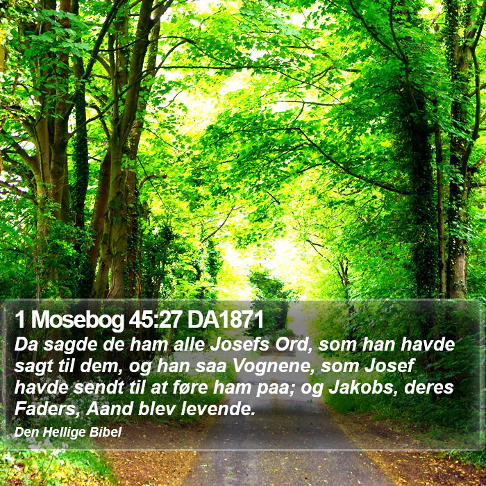 1 Mosebog 45:27 DA1871 Bible Study