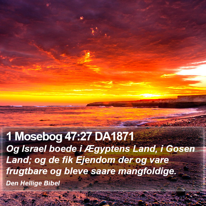 1 Mosebog 47:27 DA1871 Bible Study