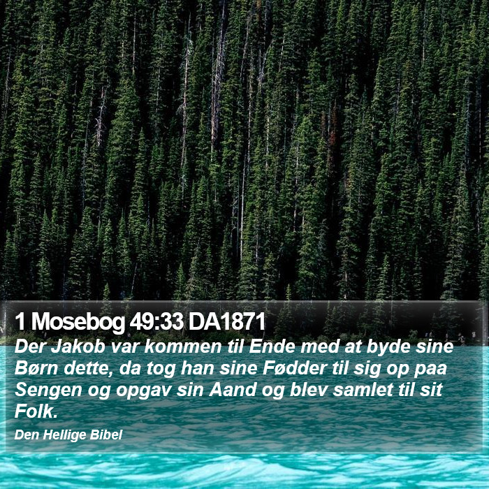 1 Mosebog 49:33 DA1871 Bible Study