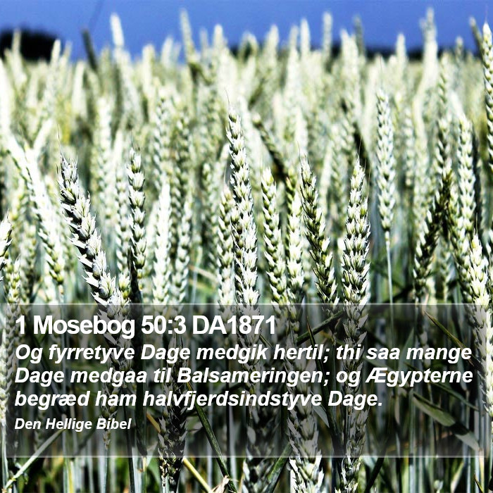 1 Mosebog 50:3 DA1871 Bible Study