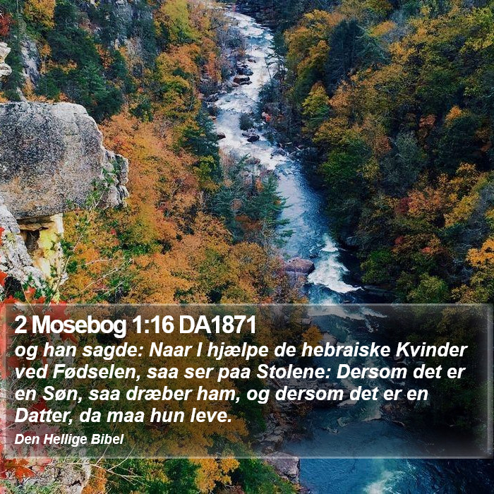 2 Mosebog 1:16 DA1871 Bible Study