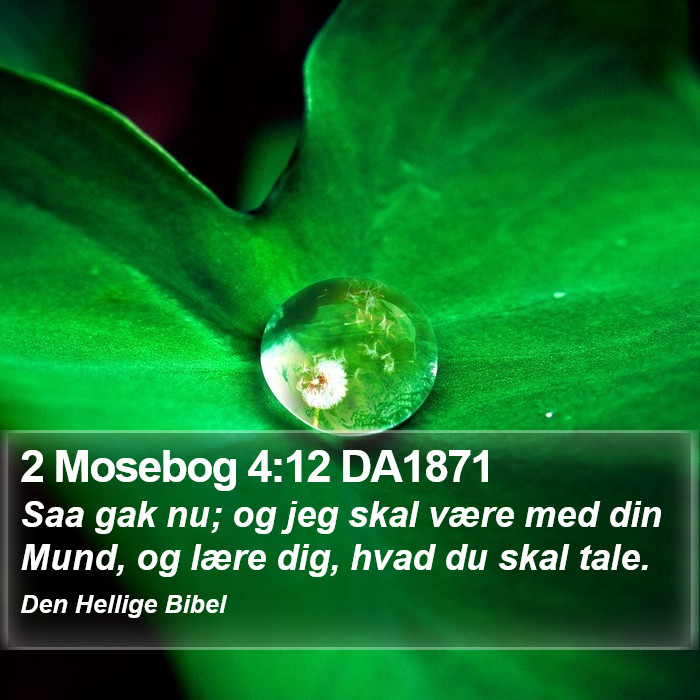 2 Mosebog 4:12 DA1871 Bible Study