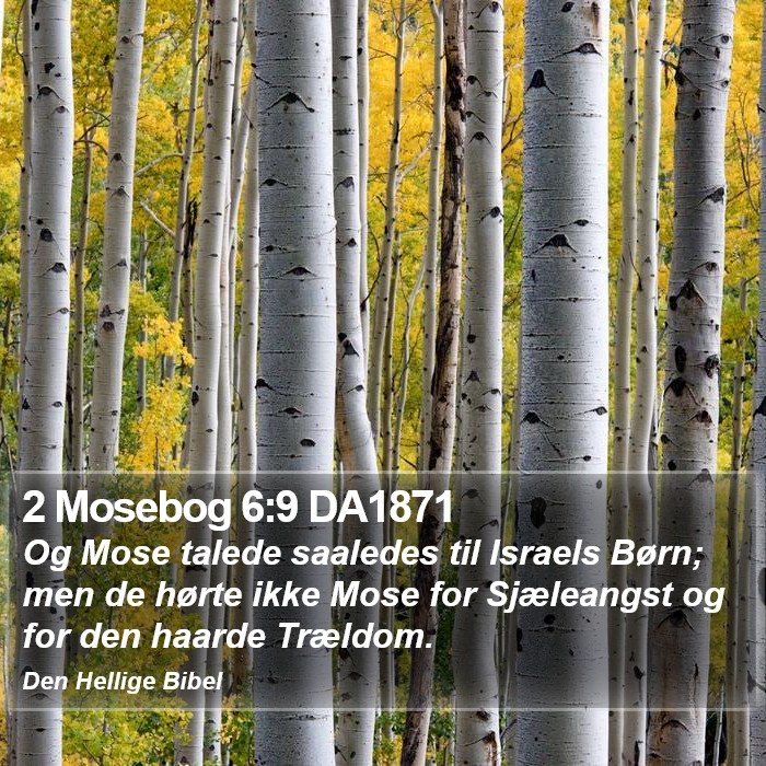 2 Mosebog 6:9 DA1871 Bible Study