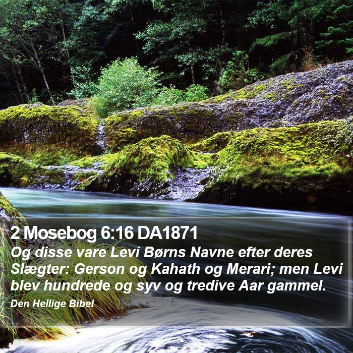 2 Mosebog 6:16 DA1871 Bible Study