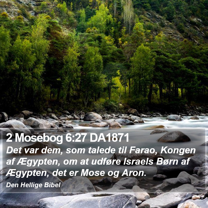 2 Mosebog 6:27 DA1871 Bible Study