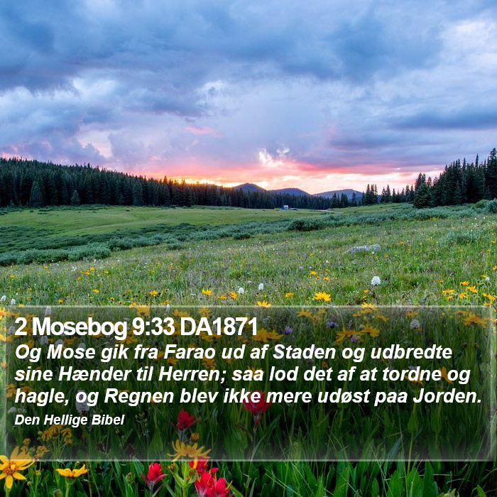 2 Mosebog 9:33 DA1871 Bible Study