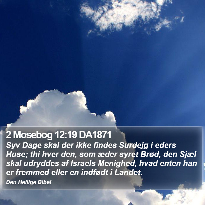 2 Mosebog 12:19 DA1871 Bible Study