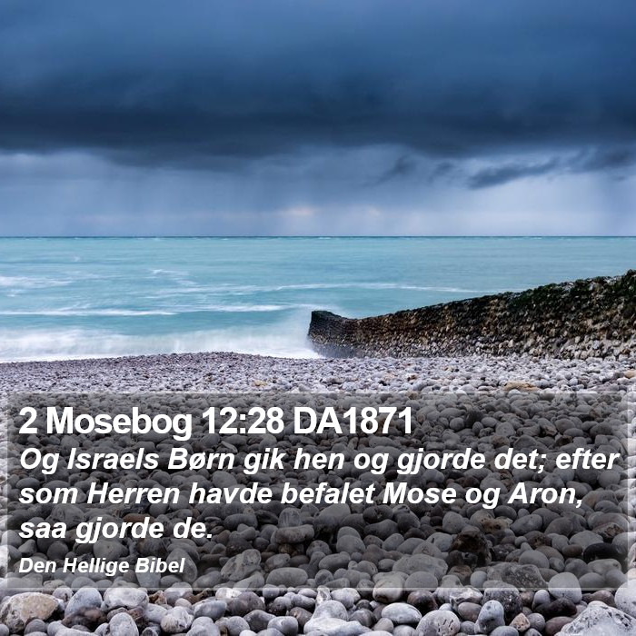 2 Mosebog 12:28 DA1871 Bible Study