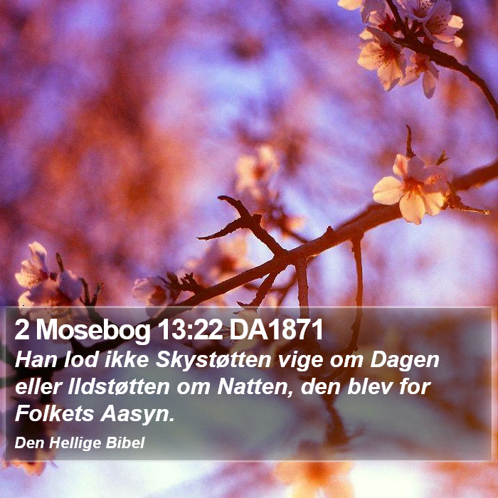 2 Mosebog 13:22 DA1871 Bible Study