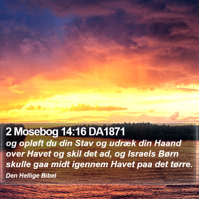 2 Mosebog 14:16 DA1871 Bible Study