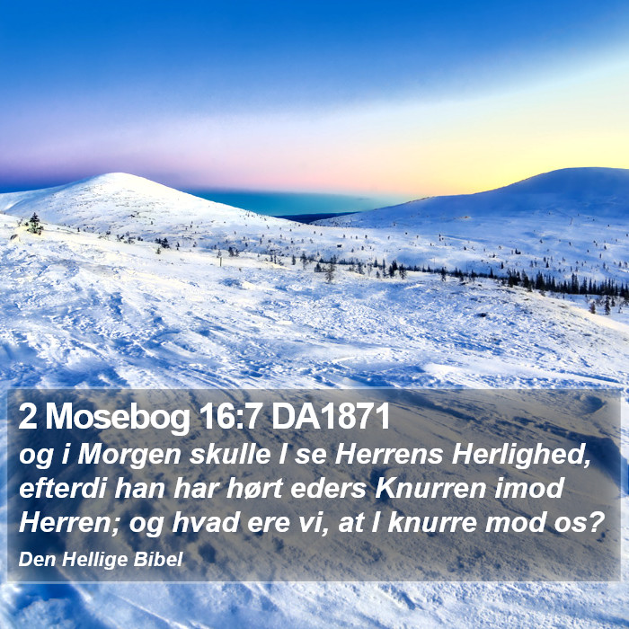 2 Mosebog 16:7 DA1871 Bible Study