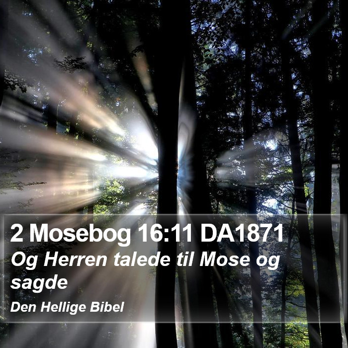 2 Mosebog 16:11 DA1871 Bible Study