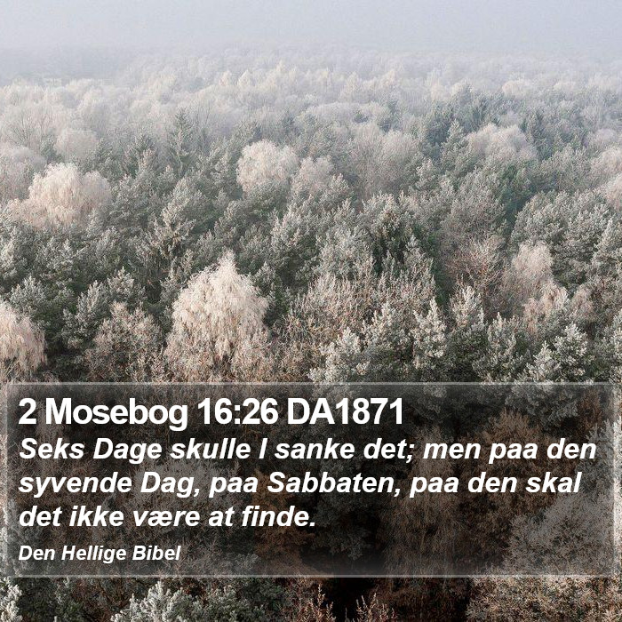2 Mosebog 16:26 DA1871 Bible Study