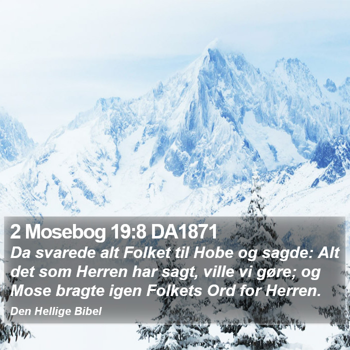 2 Mosebog 19:8 DA1871 Bible Study