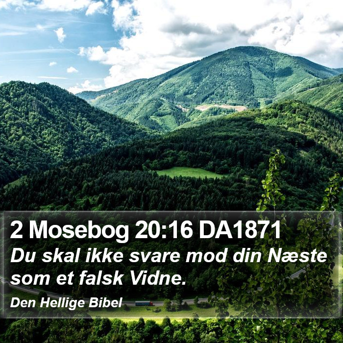2 Mosebog 20:16 DA1871 Bible Study