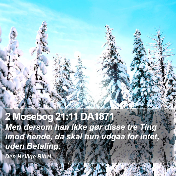 2 Mosebog 21:11 DA1871 Bible Study