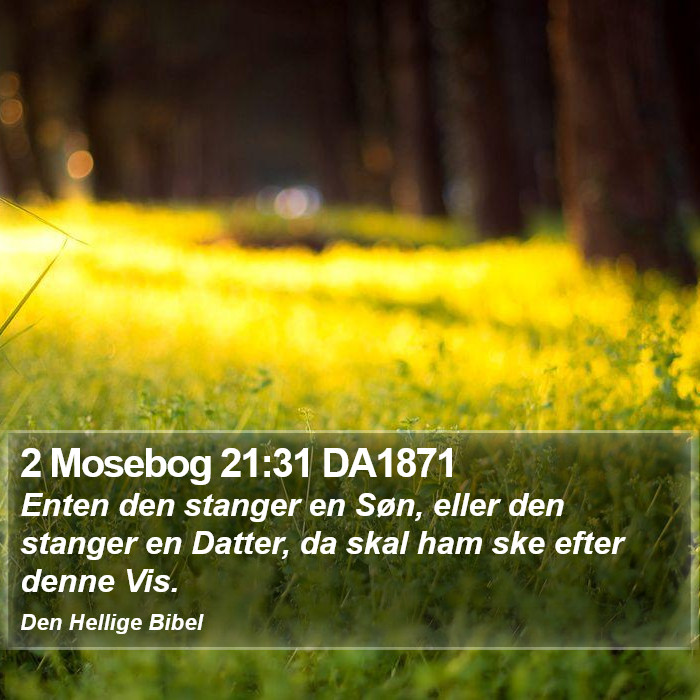 2 Mosebog 21:31 DA1871 Bible Study