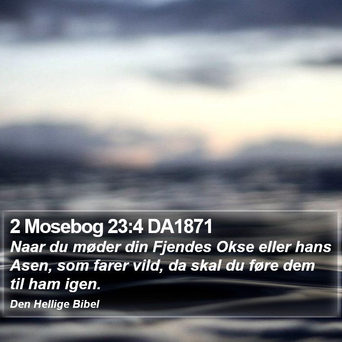 2 Mosebog 23:4 DA1871 Bible Study