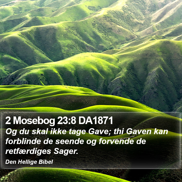 2 Mosebog 23:8 DA1871 Bible Study