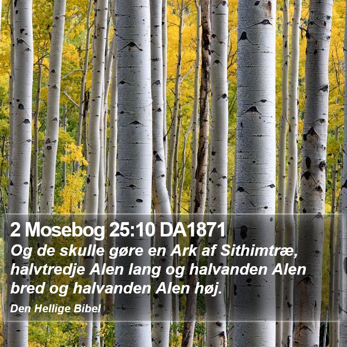 2 Mosebog 25:10 DA1871 Bible Study