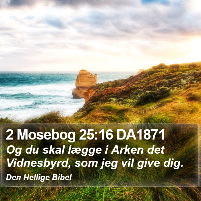 2 Mosebog 25:16 DA1871 Bible Study