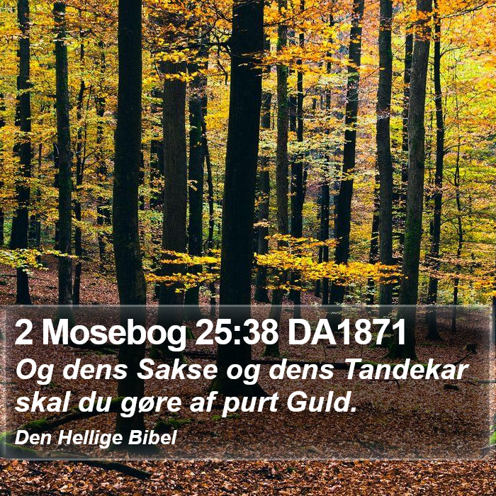 2 Mosebog 25:38 DA1871 Bible Study