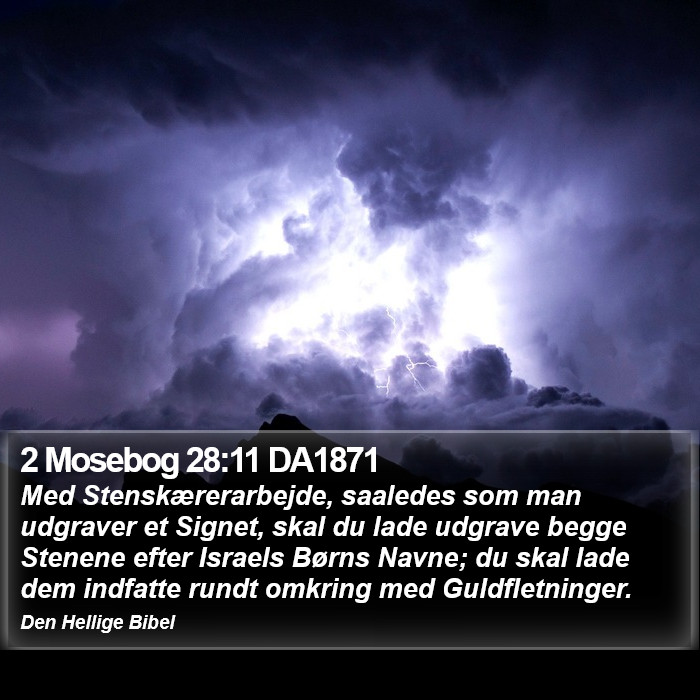 2 Mosebog 28:11 DA1871 Bible Study