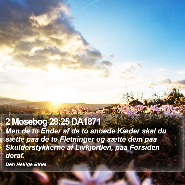 2 Mosebog 28:25 DA1871 Bible Study