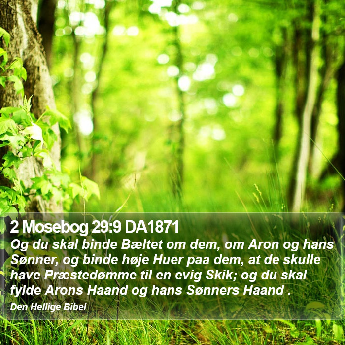 2 Mosebog 29:9 DA1871 Bible Study