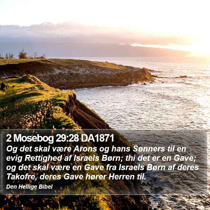 2 Mosebog 29:28 DA1871 Bible Study