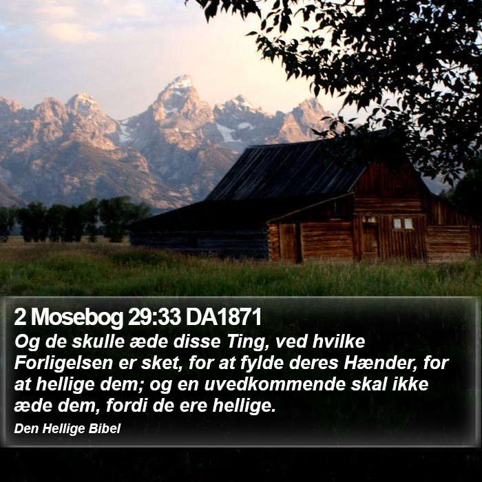 2 Mosebog 29:33 DA1871 Bible Study