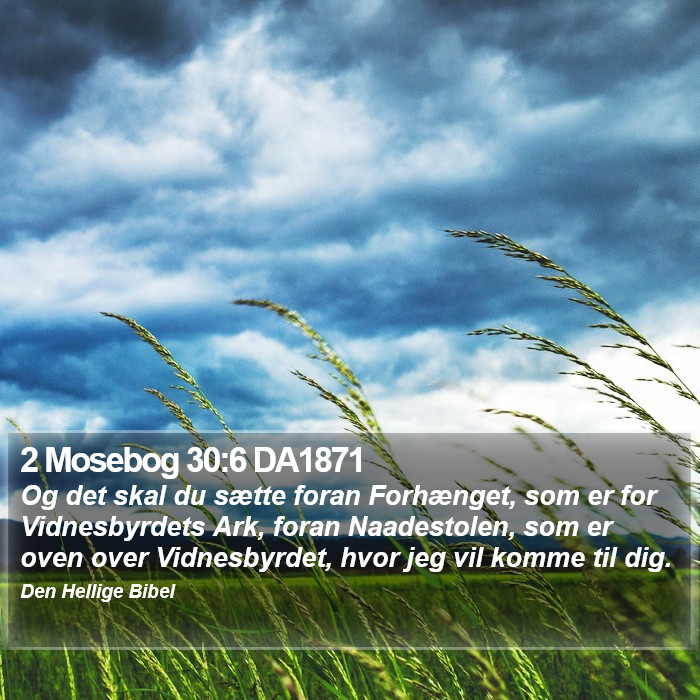 2 Mosebog 30:6 DA1871 Bible Study