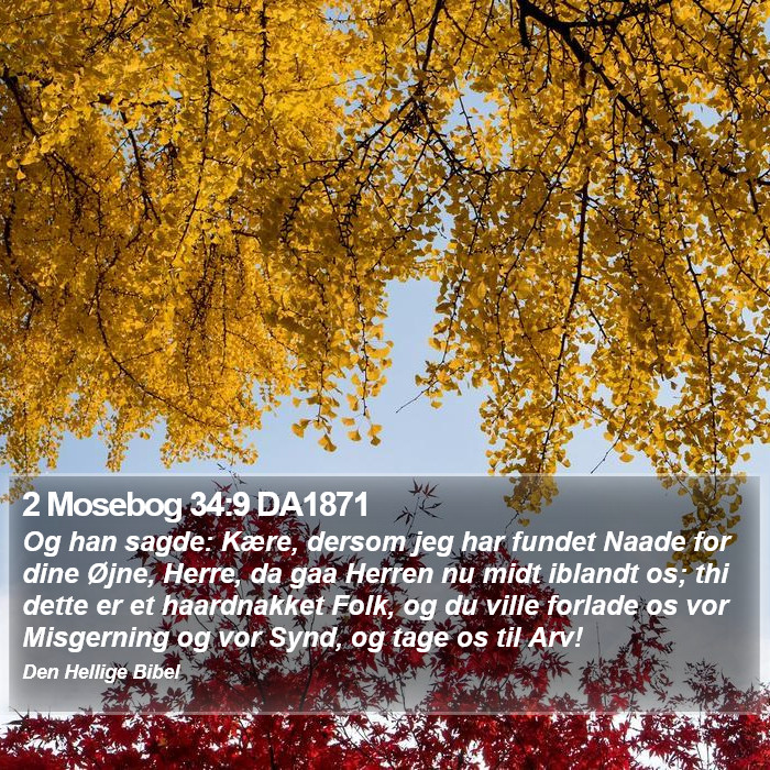 2 Mosebog 34:9 DA1871 Bible Study