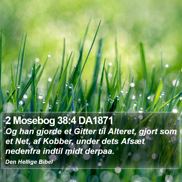 2 Mosebog 38:4 DA1871 Bible Study