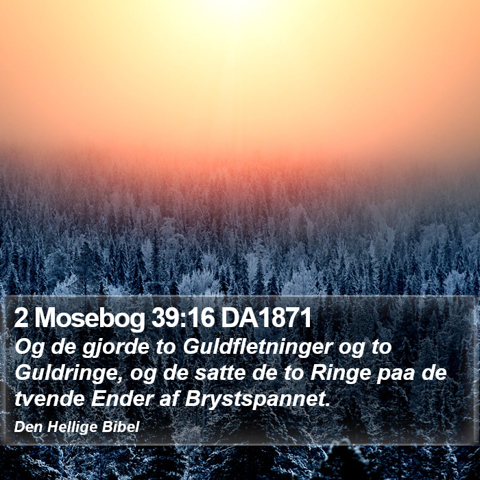 2 Mosebog 39:16 DA1871 Bible Study