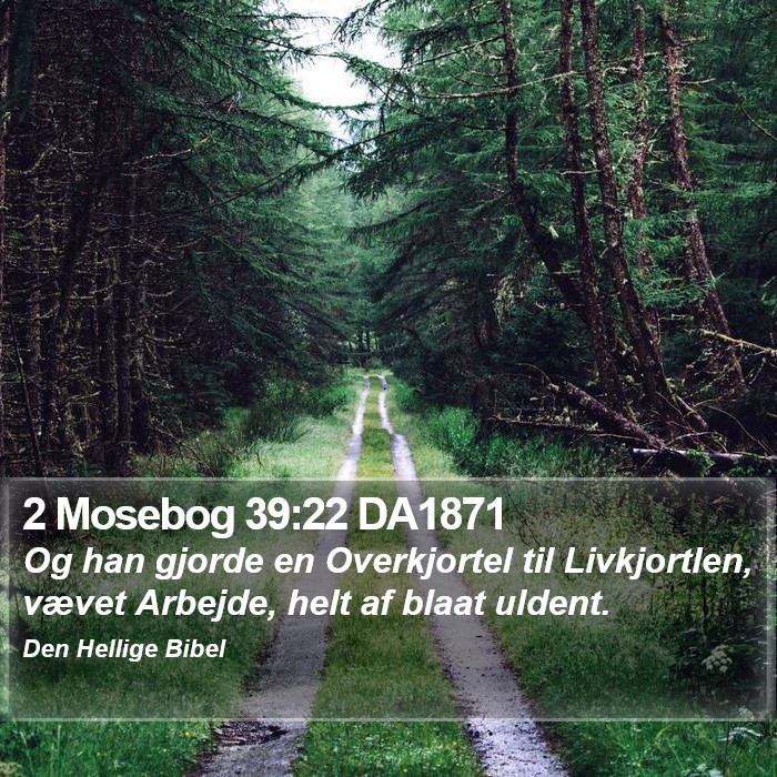 2 Mosebog 39:22 DA1871 Bible Study