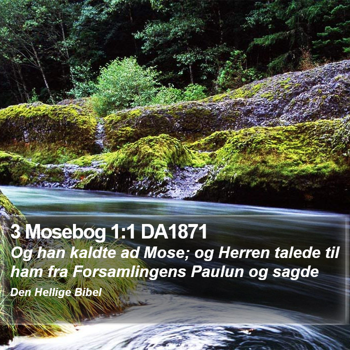 3 Mosebog 1:1 DA1871 Bible Study