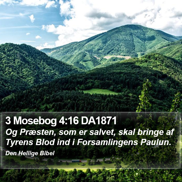 3 Mosebog 4:16 DA1871 Bible Study