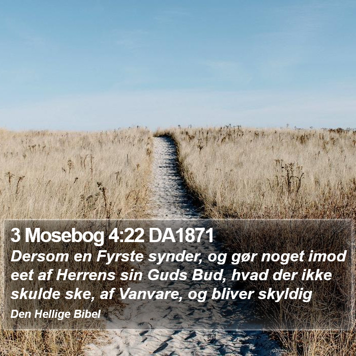 3 Mosebog 4:22 DA1871 Bible Study