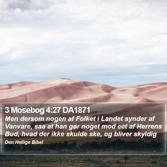 3 Mosebog 4:27 DA1871 Bible Study