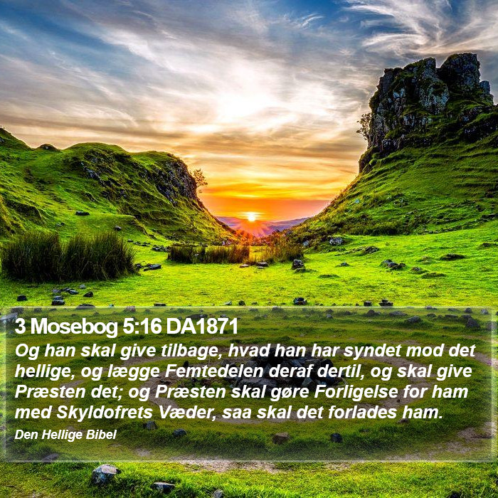 3 Mosebog 5:16 DA1871 Bible Study