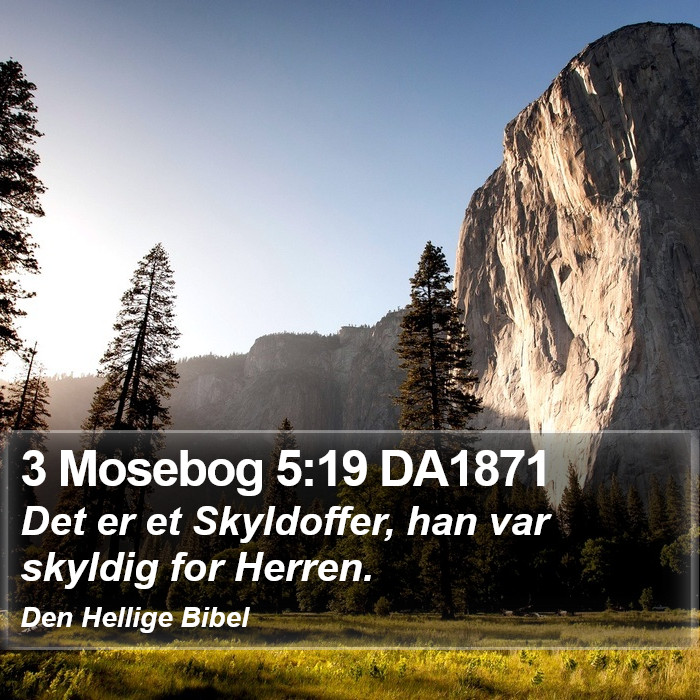 3 Mosebog 5:19 DA1871 Bible Study
