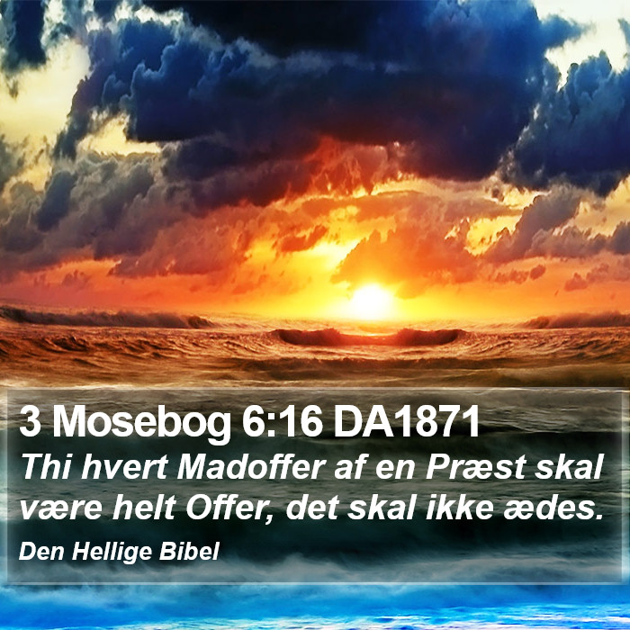 3 Mosebog 6:16 DA1871 Bible Study