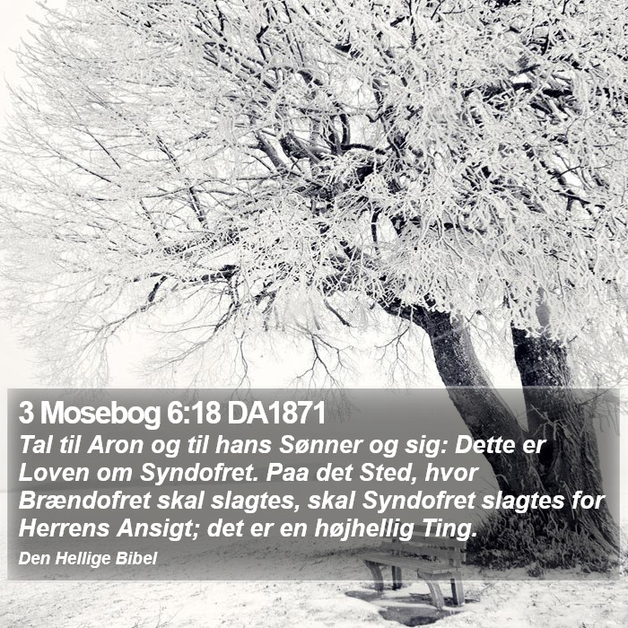 3 Mosebog 6:18 DA1871 Bible Study