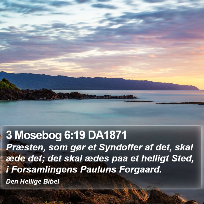 3 Mosebog 6:19 DA1871 Bible Study