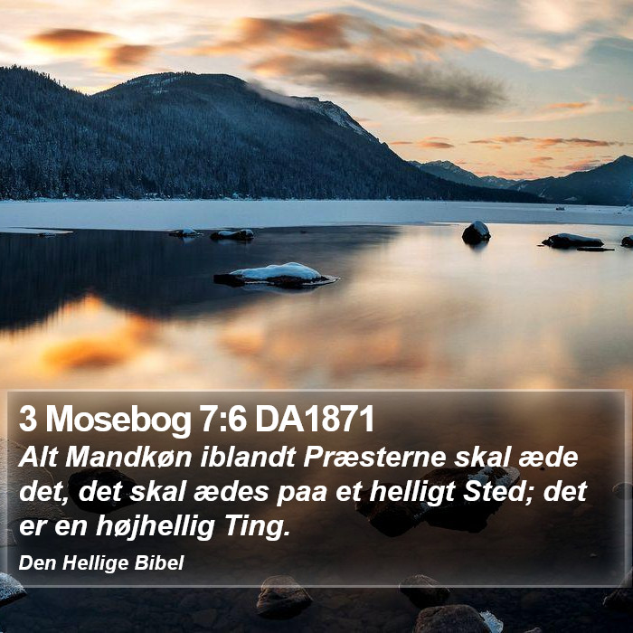 3 Mosebog 7:6 DA1871 Bible Study