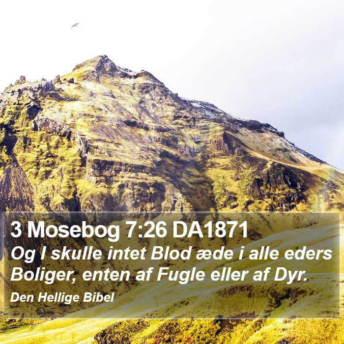 3 Mosebog 7:26 DA1871 Bible Study