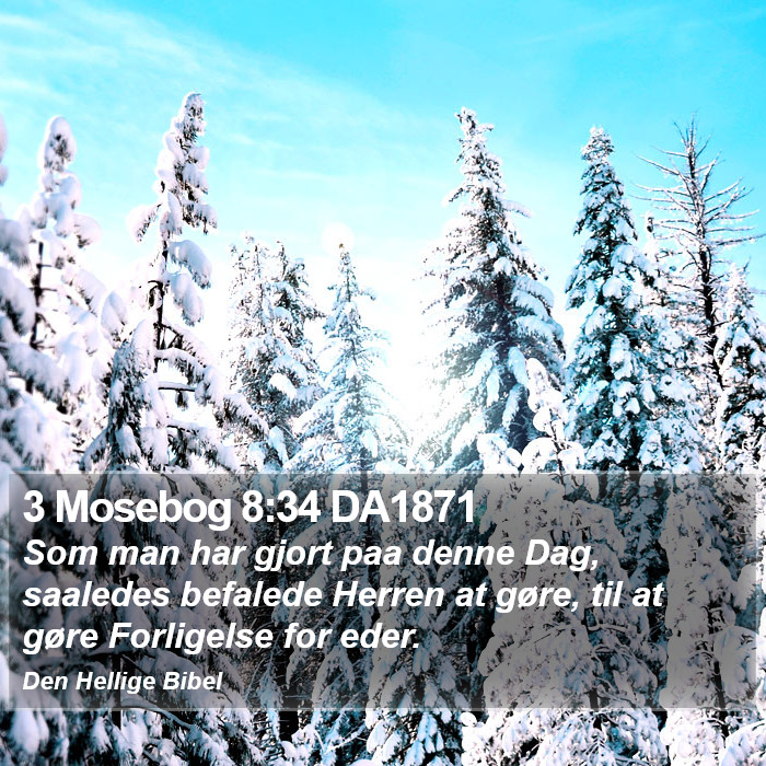 3 Mosebog 8:34 DA1871 Bible Study