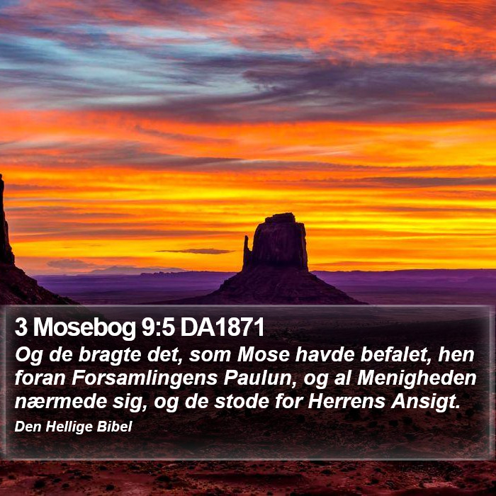 3 Mosebog 9:5 DA1871 Bible Study